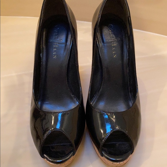 cole haan mariela peep toe platform pumps - Picture 1 of 6